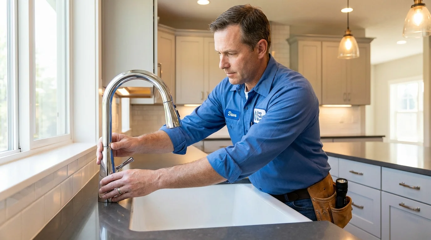 Kitchen faucet installation by Johns Plumbing LLC in Alburtis
