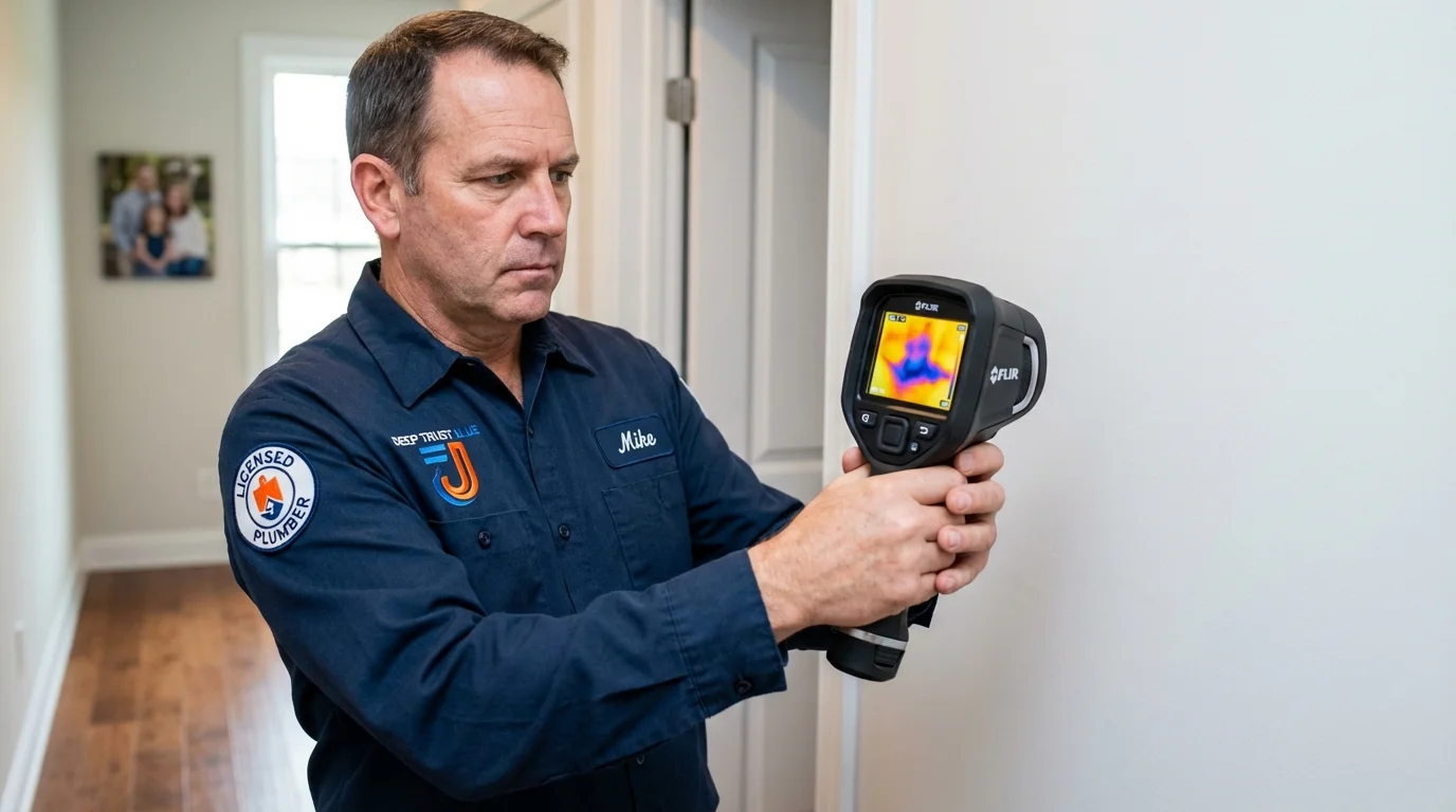 Thermal imaging leak detection by Johns Plumbing LLC in Alburtis